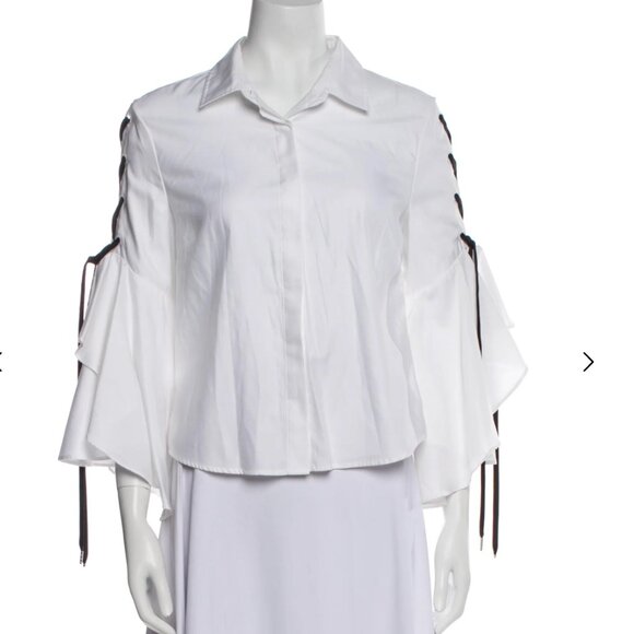 Jonathan Simkhai lace up button up top - Picture 1 of 3
